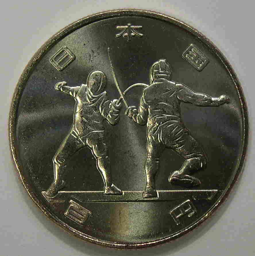 JAPÓN. 100 YEN. 2018. "ESGRIMA OLÍMPIADAS TOKIO 2020". SC ...