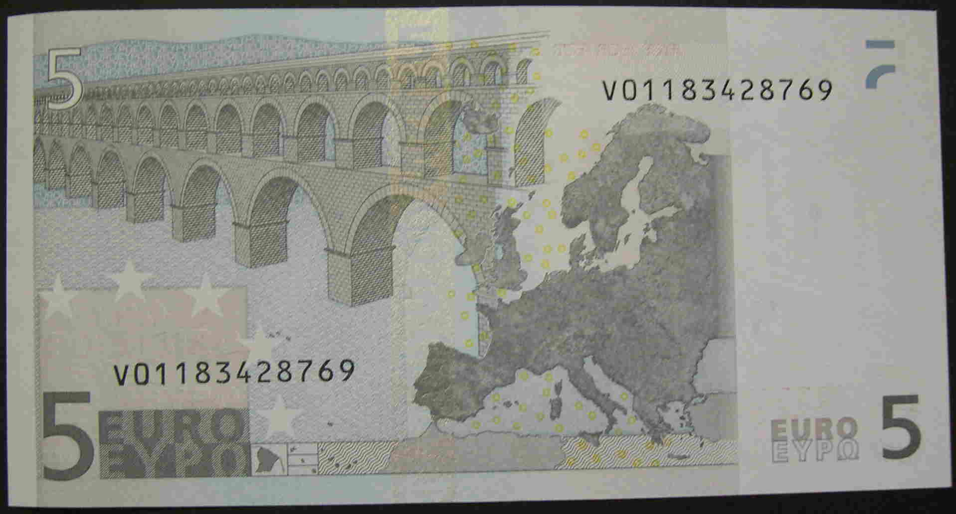 billete de 5 euros año 2002