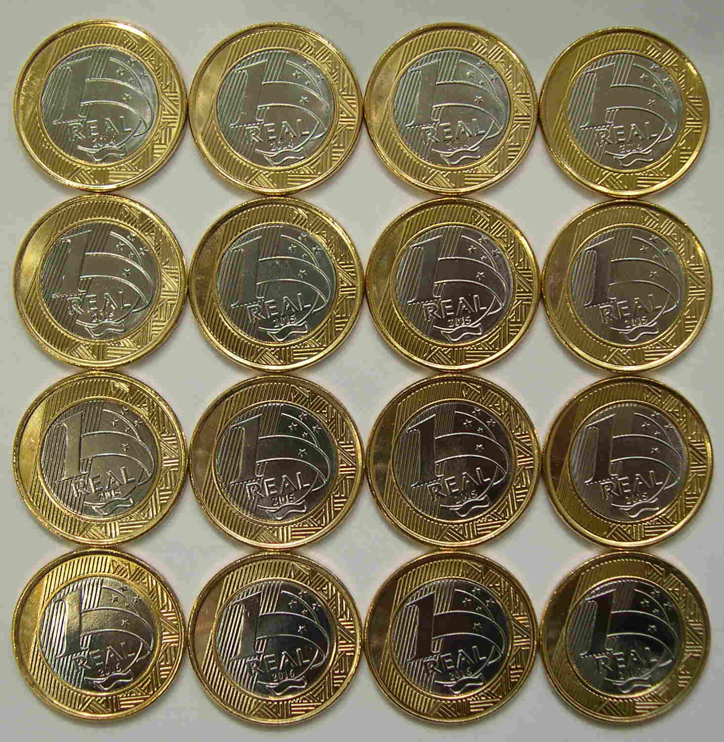BRASIL. REAL. JUEGO 16 MONEDAS 1 REAL "OLIMPIADAS RÍO 2016". SC