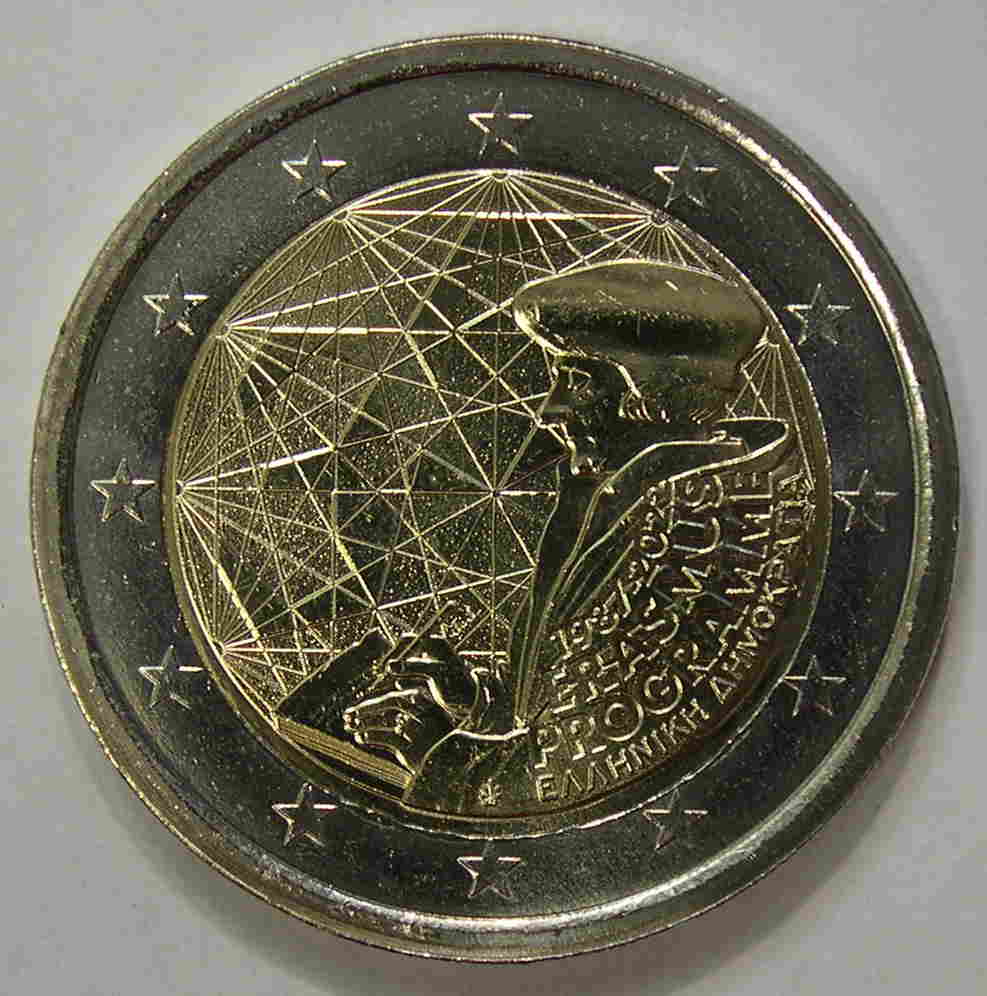 Valeur Pièce 2 Euros Erasmus Programme 1987 2022 Valeur