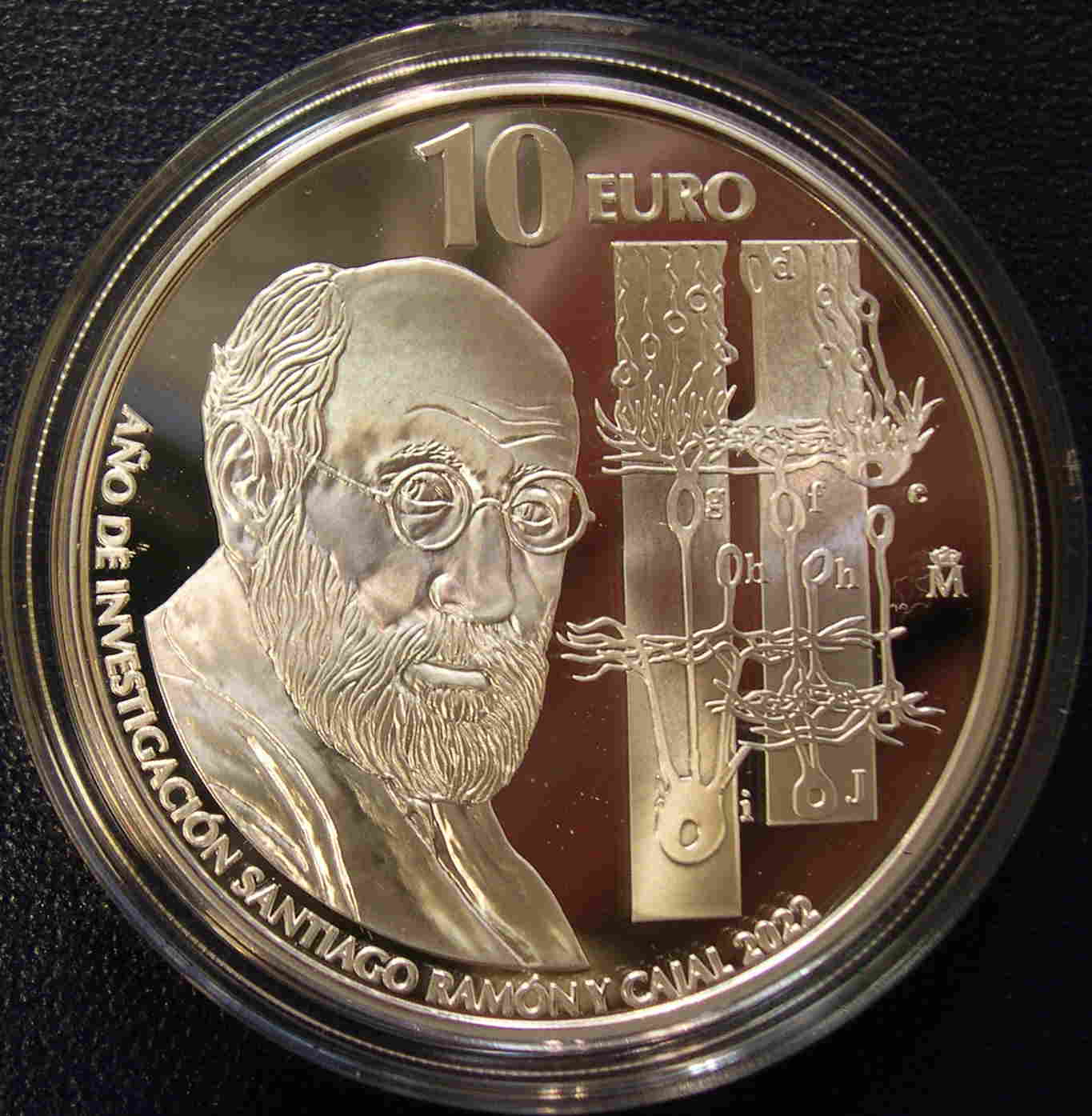 ESPAÑA. 10 EUROS. 2022. "SANTIAGO RAMÓN Y CAJALAÑO DE INVESTIGACIÓN
